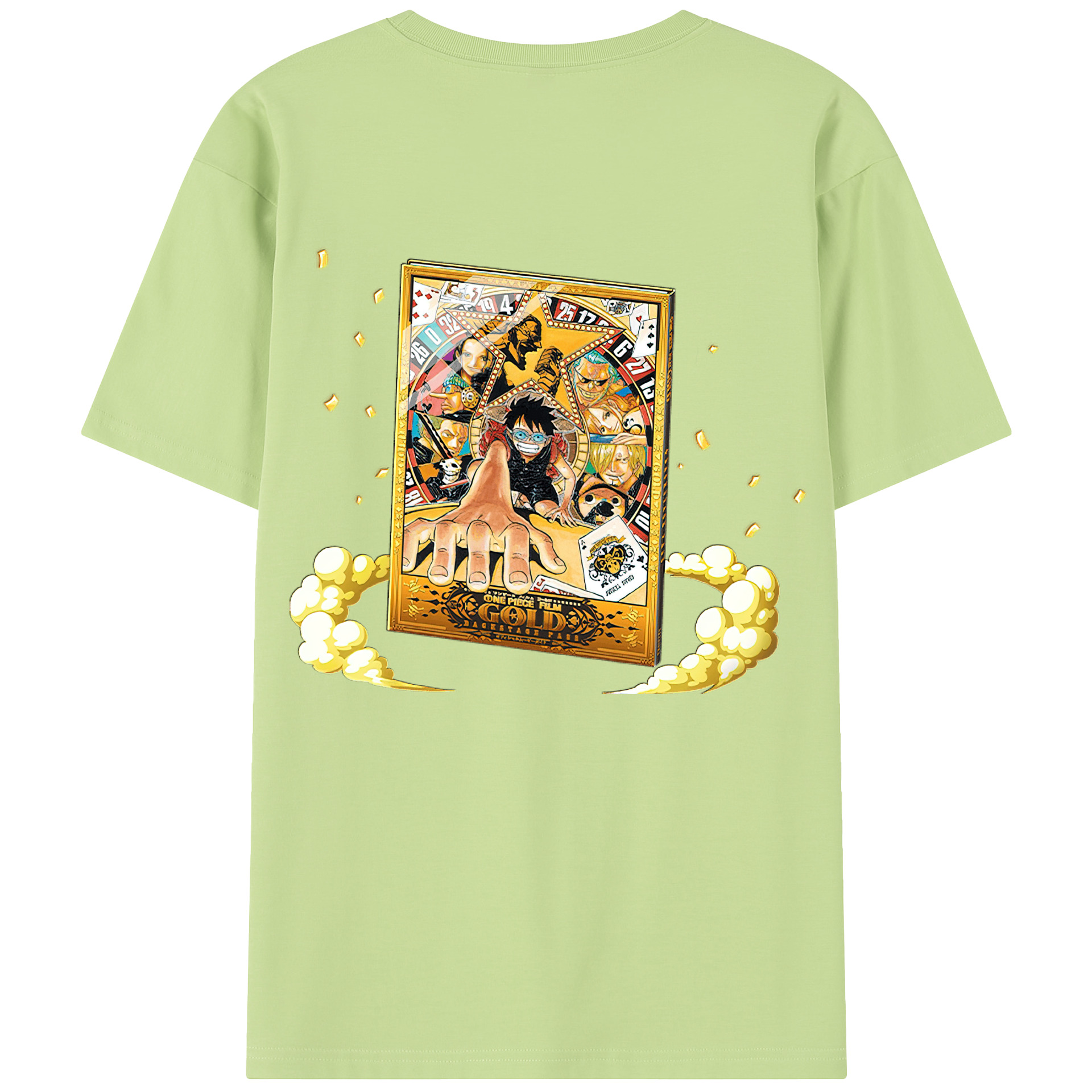 ワンピース モンキー・D・ルフィ ONE PIECE Monkey D. Luffy 綿100％半袖Tシャツ（背面プリント）